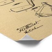 1918 Golf Club Head Patent Art Drawing Print (Hoek)