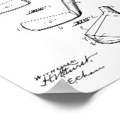 1918 Golf Club Head Patent Art Drawing Print (Hoek)