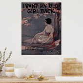 1918 IK WIL MIJN OUDE MEISJE TERUG POSTER (Keuken)