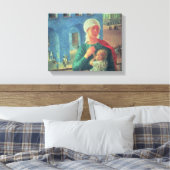 1918 in Petrograd, 1920 Canvas Afdruk (Insitu (Slaapkamer))