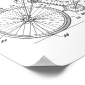 1918 Kunstafdrukken zonder wirwar van fietsen Poster (Hoek)