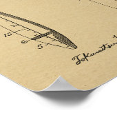 1918 Medical Reflex Hammer Patent Art Print (Hoek)