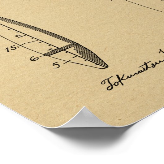 1918 Medical Reflex Hammer Patent Art Print (Hoek)