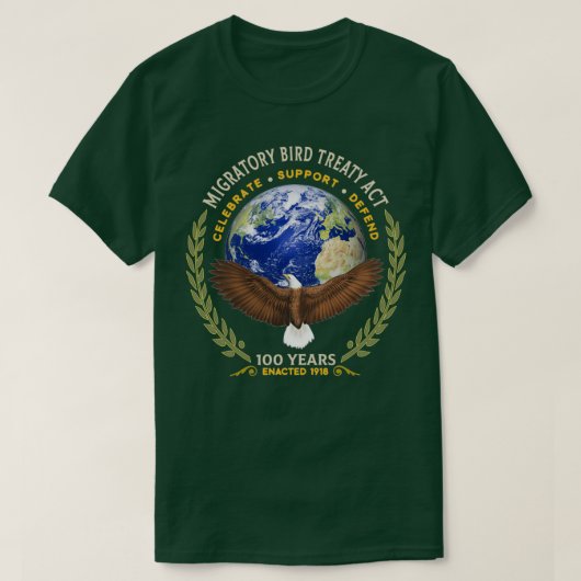 1918 Migratory Bird Treaty Act 100 Years Old T-shirt (Design voorkant)