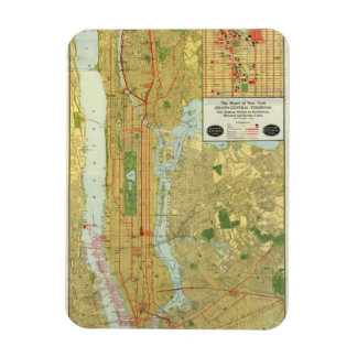1918 New York Central Railroad Map Magneet