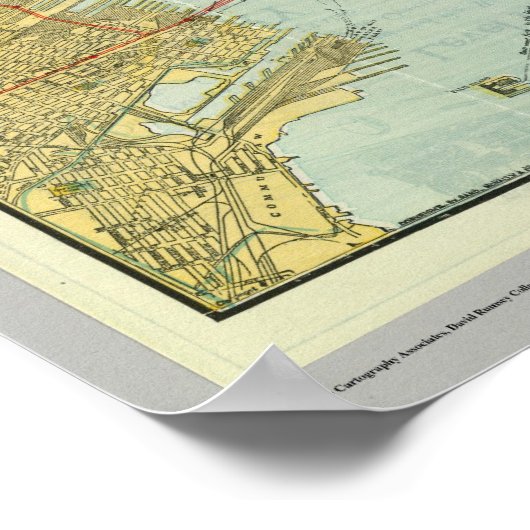 1918 New York Central Railroad Map Poster (Hoek)