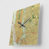 1918 New York Central Railroad Map Vierkante Klok (Hoek)