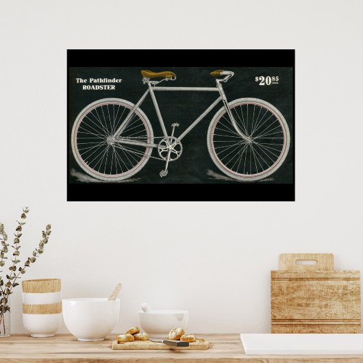 1918 Pathfinder-fiets en kunstartikel-Poster Poster (Keuken)