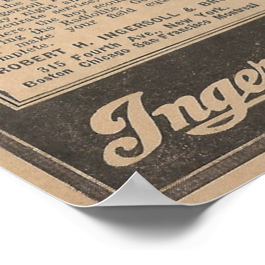 1918 Radium Watch Advertisement Poster (Hoek)