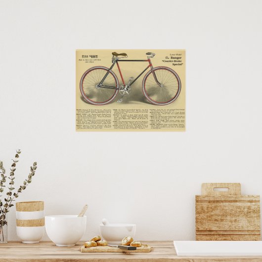 1918  Ranger Bicycle & Art Poster (Keuken)