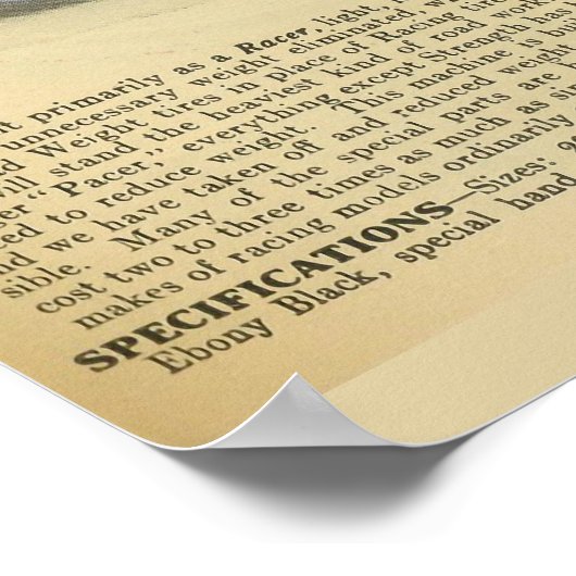 1918  Ranger Bicycle Pacer en Art Poster (Hoek)