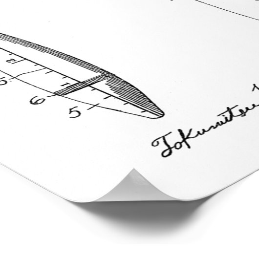 1918 Reflex Hammer Patent Art-afdrukken Poster (Hoek)