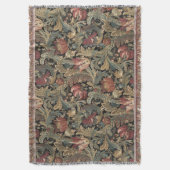 1918  Rich Floral Tapestry Brocade Damask Deken (Voorkant Verticaal)
