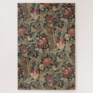 1918  Rich Floral Tapestry Brocade Damask Legpuzzel