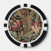 1918  Rich Floral Tapestry Brocade Damask Poker Chips (Voorkant)