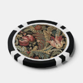 1918  Rich Floral Tapestry Brocade Damask Poker Chips (Enkel)