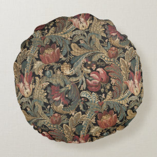 1918  Rich Floral Tapestry Brocade Damask Rond Kussen