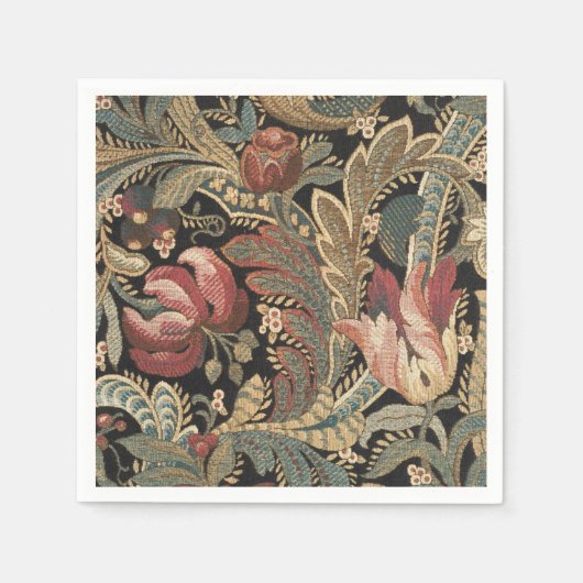 1918  Rich Floral Tapestry Brocade Damask Servet (Voorkant)