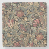 1918  Rich Floral Tapestry Brocade Damask Stenen Onderzetter (Voorkant)