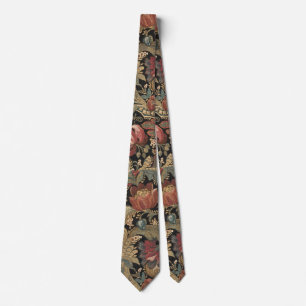 1918  Rich Floral Tapestry Brocade Damask Stropdas