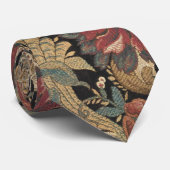 1918  Rich Floral Tapestry Brocade Damask Stropdas (Opgerold)