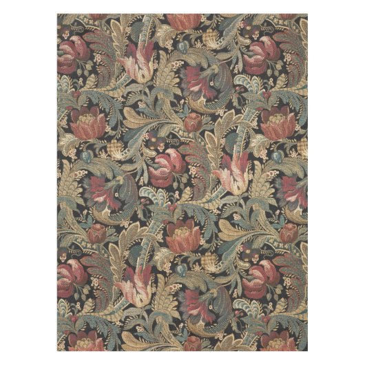 1918  Rich Floral Tapestry Brocade Damask Tafelkleed (Voorkant)