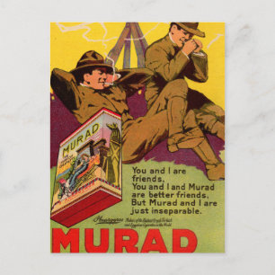 1918 WWI Murad sigaretten en sigaretten Briefkaart
