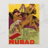 1918 WWI Murad sigaretten en sigaretten Briefkaart (Voorkant)