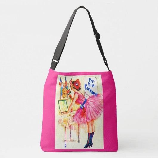 1918 Yip Yaphank playbill cover afbeelding Crossbody Tas (Achterkant)