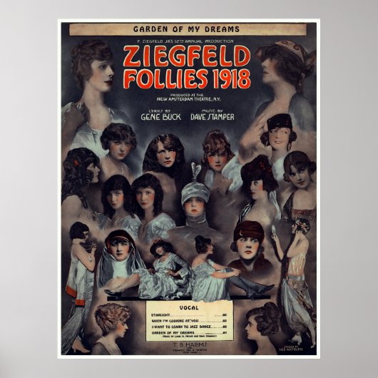 1918 ZIEGFELD FOLLIES POSTER (Voorkant)