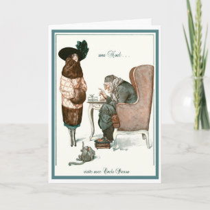 1919!"BEZOEK W/ UNCLE SCROOGE" FRANS GREETING FEESTDAGEN KAART