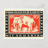 1919 Duitsland Leipzig Zoo Notgeld Bankbiljet Briefkaart (Voorkant)