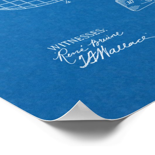 1919 Flying Machine Seaplane Patent Drawing Print (Hoek)