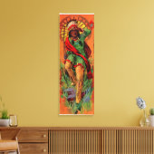 1919 Indische inheemse illustratie Canvas Afdruk (Insitu (Woonkamer))