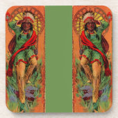 1919 Indische inheemse illustratie Onderzetter (Voorkant)