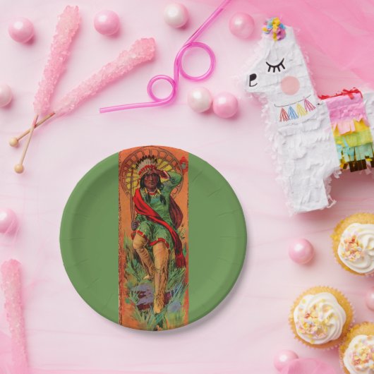 1919 Indische inheemse illustratie Papieren Bordje (Feest)