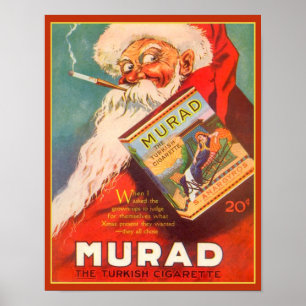 1919 Murad Turkse sigaret Sinterklaas Poster