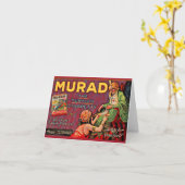 1919 Muradsigaretten en -sigaretten Kaart (Gele Bloem)