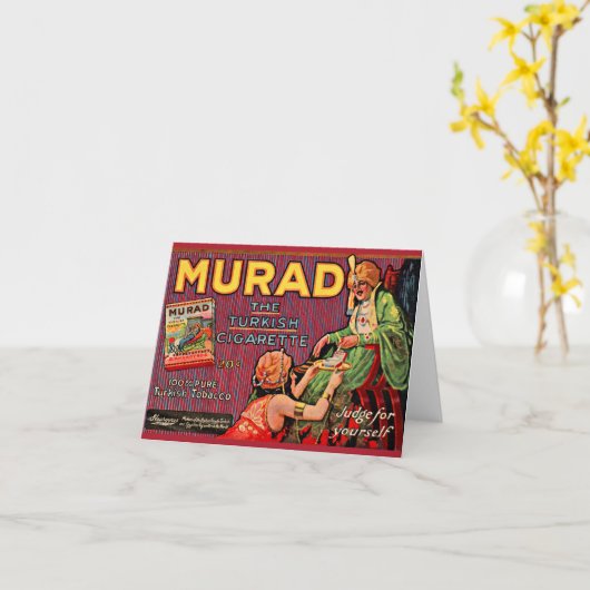 1919 Muradsigaretten en -sigaretten Kaart (Gele Bloem)