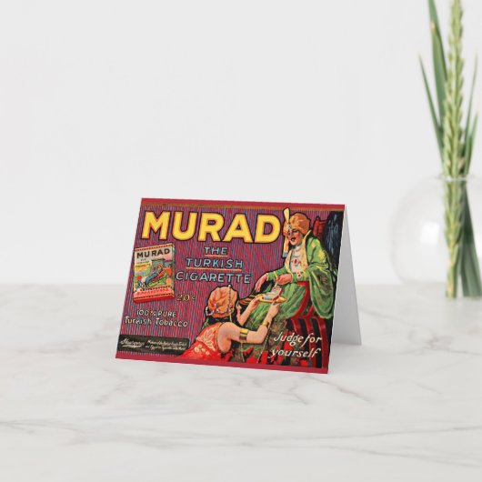 1919 Muradsigaretten en -sigaretten Notitiekaartje (Voorkant)