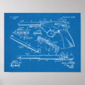 1919 Pistool automatische tekenafdrukken voor pate Poster (Voorkant)