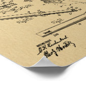 1919 Pistool automatische tekenafdrukken voor pate Poster (Hoek)