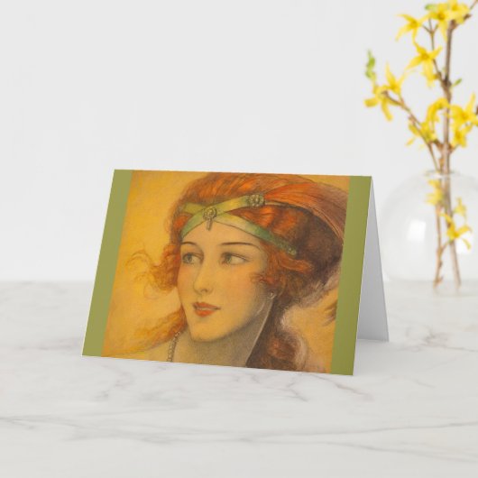 1919 prachtige roodbaars kaart (Gele Bloem)