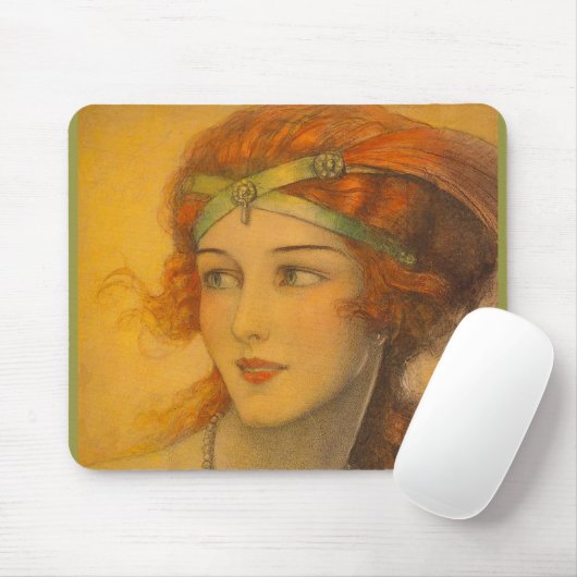 1919 prachtige roodbaars muismat (Met muis)