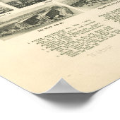 1919 Shelton CT vogels Oog Panoramiek Kaart Poster (Hoek)