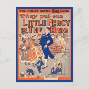 1919 zetten ze ons kleine percy in de Brig Briefkaart