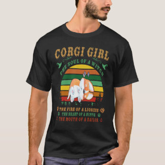191 Corgi meisje heks leeuwin hippie zeeman T-shirt