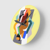 1920: abstracte vrouw  kunst ronde klok (Hoek)