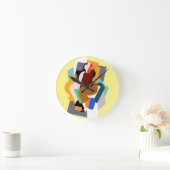 1920: abstracte vrouw  kunst ronde klok (Huis)