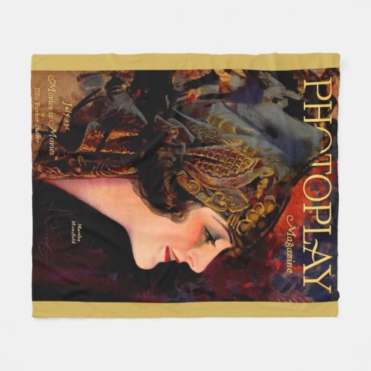 1920 Afdekking van tijdschrift Photoplay Fleece Deken (Voorkant (Horizontaal))